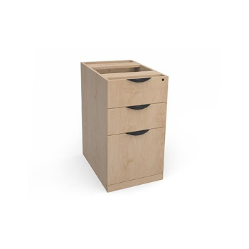 tan three drawer cabinet